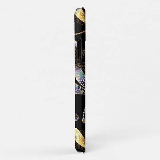 Naadloos patroon met gouden libellen Case-Mate iPhone case (Achterkant/rechts)