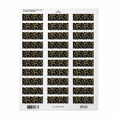 Naadloos patroon met gouden libellen etiket (Full Sheet)
