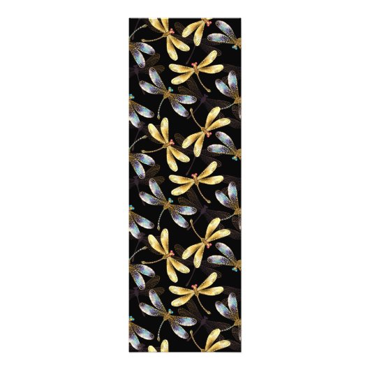 Naadloos patroon met gouden libellen foto afdruk (Voorkant)