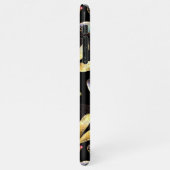 Naadloos patroon met gouden libellen iPhone hoesje (Linkerkant)