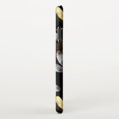 Naadloos patroon met gouden libellen iPhone hoesje (Rechterkant)