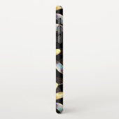 Naadloos patroon met gouden libellen iPhone hoesje (Linkerkant)