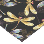 Naadloos patroon met gouden libellen korte tafelloper (Hoek)