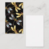 Naadloos patroon met gouden libellen kortingskaartje (Voorkant / Achterkant)