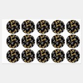 Naadloos patroon met gouden libellen labels (Vel)