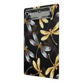 Naadloos patroon met gouden libellen mini klembord (Angled2)