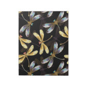 Naadloos patroon met gouden libellen notitieblok (Linkerzijde)