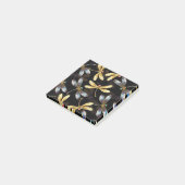 Naadloos patroon met gouden libellen post-it® notes (Schuin)