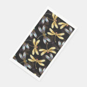 Naadloos patroon met gouden libellen servet (Hoek)