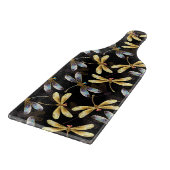 Naadloos patroon met gouden libellen snijplank (Hoek)