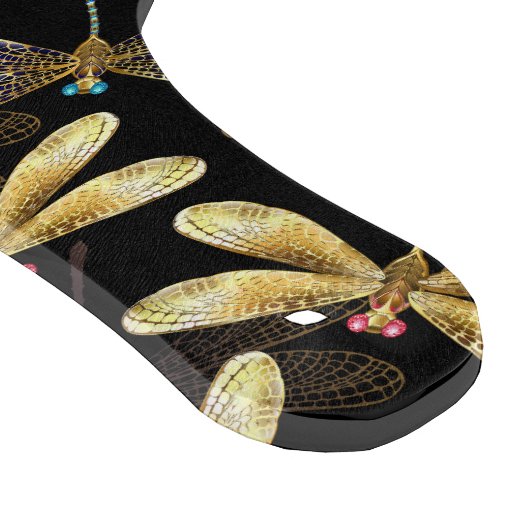 Naadloos patroon met gouden libellen snijplank (Hoek)