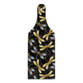 Naadloos patroon met gouden libellen snijplank (Voorkant)