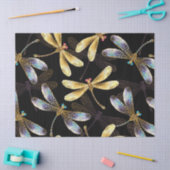 Naadloos patroon met gouden libellen tissuepapier (Craft)