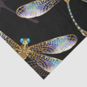 Naadloos patroon met gouden libellen tissuepapier (Detail)