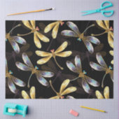 Naadloos patroon met gouden libellen tissuepapier (Craft)