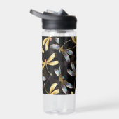 Naadloos patroon met gouden libellen waterfles (Rechts)
