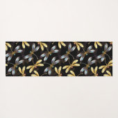 Naadloos patroon met gouden libellen yogamat (Achterkant (horizontaal))