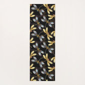 Naadloos patroon met gouden libellen yogamat (Achterkant)