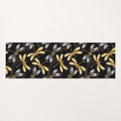 Naadloos patroon met gouden libellen yogamat (Voorkant (horizontaal))