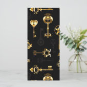 Naadloos patroon met gouden sleutels (Staand voorkant)