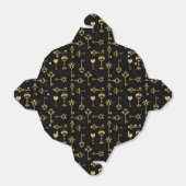 Naadloos patroon met gouden sleutels bedankdoosjes (Uitgevouwen)