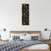 Naadloos patroon met gouden sleutels canvas afdruk (Insitu (Slaapkamer))