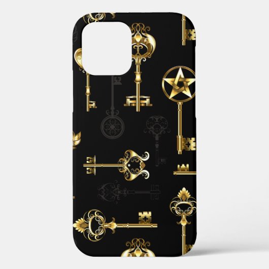 Naadloos patroon met gouden sleutels Case-Mate iPhone case (Achterkant)