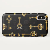Naadloos patroon met gouden sleutels Case-Mate iPhone case (Achterkant (horizontaal))