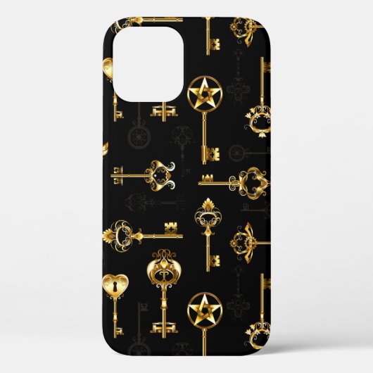 Naadloos patroon met gouden sleutels Case-Mate iPhone case (Achterkant)