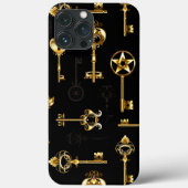 Naadloos patroon met gouden sleutels Case-Mate iPhone case (Achterkant)
