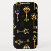 Naadloos patroon met gouden sleutels Case-Mate iPhone case (Achterkant)