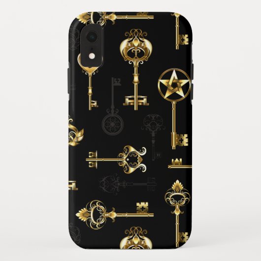 Naadloos patroon met gouden sleutels Case-Mate iPhone case (Achterkant)