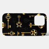 Naadloos patroon met gouden sleutels Case-Mate iPhone case (Achterkant (horizontaal))
