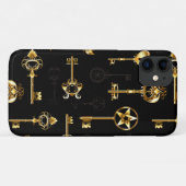 Naadloos patroon met gouden sleutels Case-Mate iPhone case (Achterkant (horizontaal))