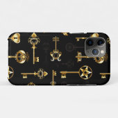 Naadloos patroon met gouden sleutels Case-Mate iPhone case (Achterkant (horizontaal))