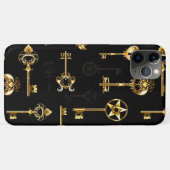 Naadloos patroon met gouden sleutels Case-Mate iPhone case (Achterkant (horizontaal))