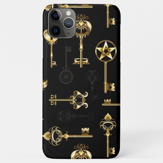 Naadloos patroon met gouden sleutels Case-Mate iPhone case (Achterkant)