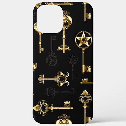 Naadloos patroon met gouden sleutels Case-Mate iPhone case (Achterkant)