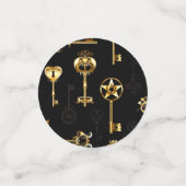 Naadloos patroon met gouden sleutels confetti (Kleine voorkant)