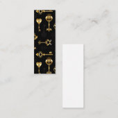 Naadloos patroon met gouden sleutels contactkaartje (Voorkant / Achterkant)