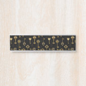 Naadloos patroon met gouden sleutels deurbordje (Voorkant)