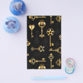 Naadloos patroon met gouden sleutels flyer (Enkel)