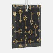 Naadloos patroon met gouden sleutels glas ornament (Voorkant Rechts)