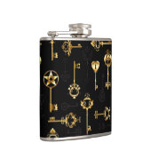 Naadloos patroon met gouden sleutels heupfles (Rechts)