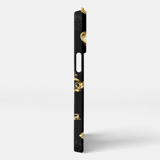 Naadloos patroon met gouden sleutels iPhone hoesje (Rechterkant)