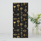 Naadloos patroon met gouden sleutels kaart (Staand voorkant)