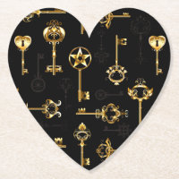 Naadloos patroon met gouden sleutels