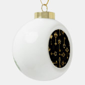 Naadloos patroon met gouden sleutels keramische bal ornament (Links)