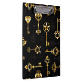 Naadloos patroon met gouden sleutels klembord (Rechts)