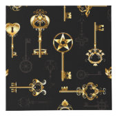 Naadloos patroon met gouden sleutels kubus (Voorkant)